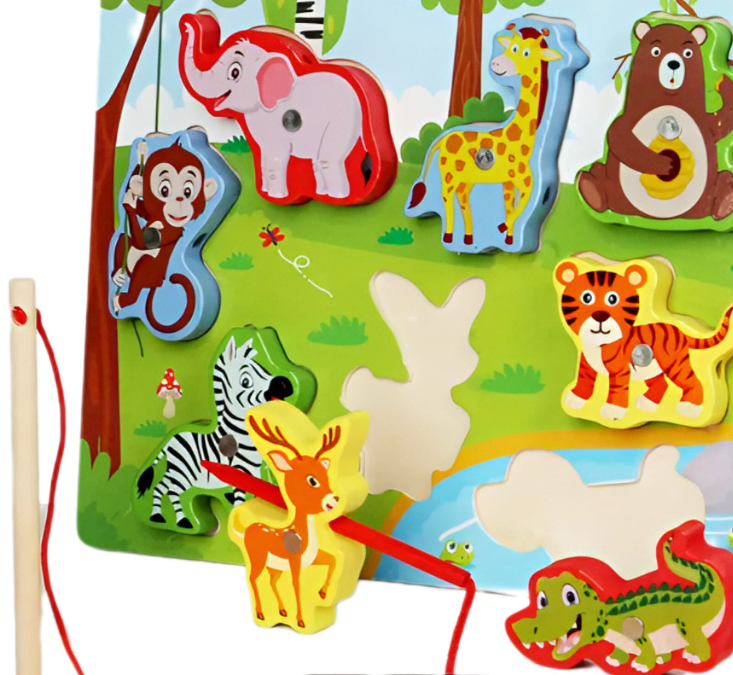 JUEGO PESCA Y ENHEBRADO - MADERA