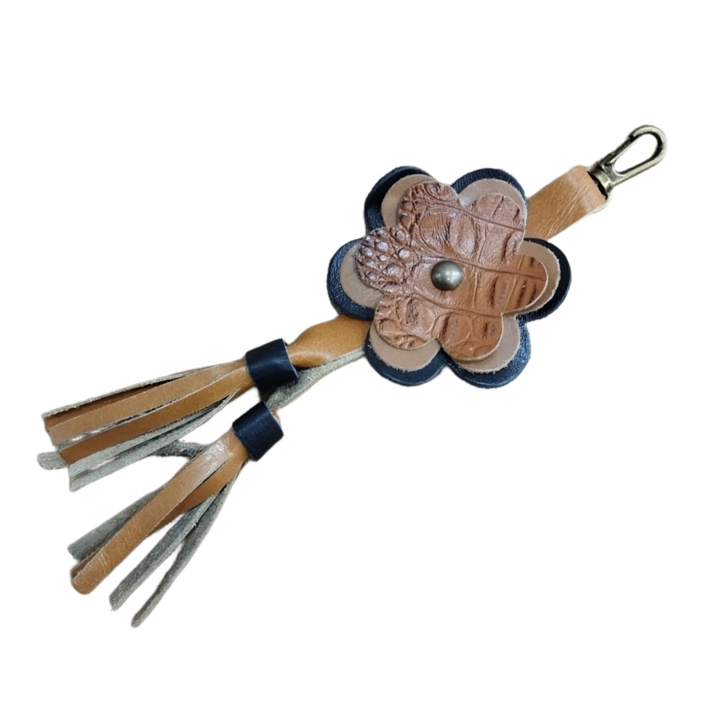 LLAVERO FLOR CON FLECOS