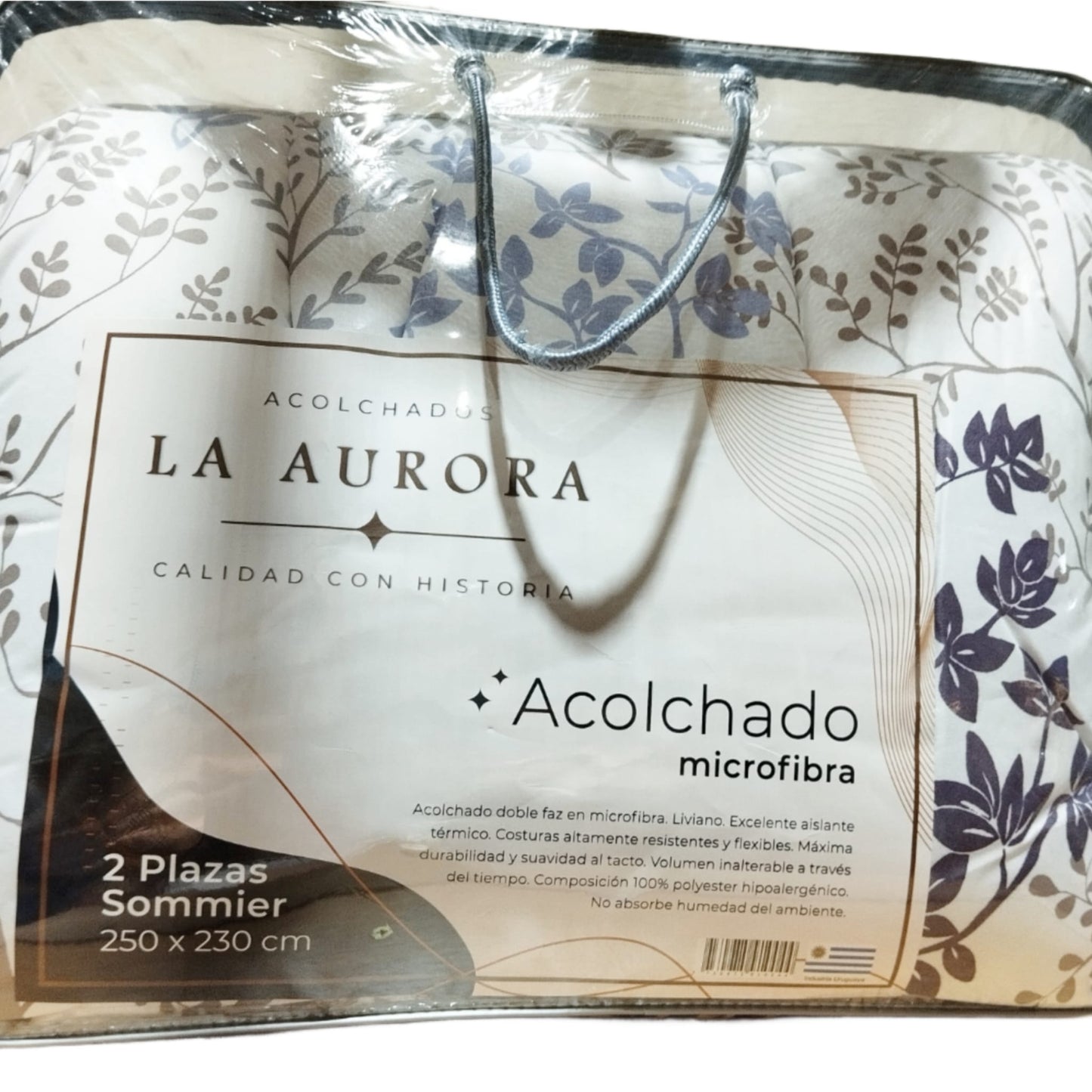ACOLCHADO 2 PLAZAS FLOREADO CON LILA