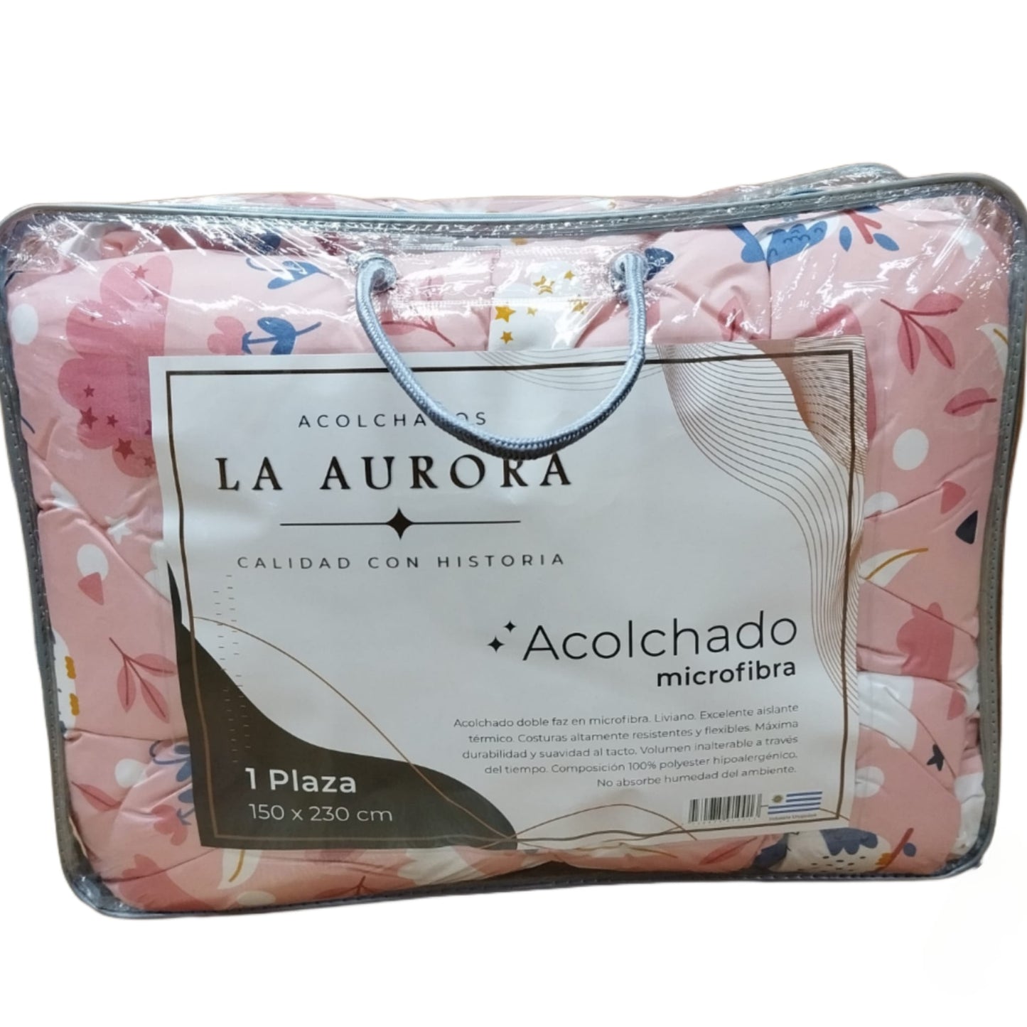 ACOLCHADO 1 PLAZA CONEJITOS EN ROSA