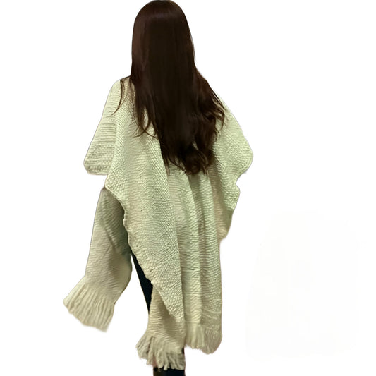 RUANA CRUDO LANA MERINO